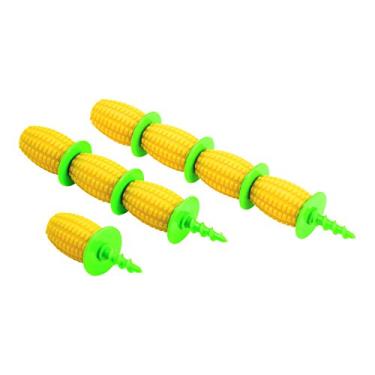Imagem de Kuhn Rikon Suportes de milho – Conjunto de 8 peças amarelo/verde, 7 cm x 3 cm