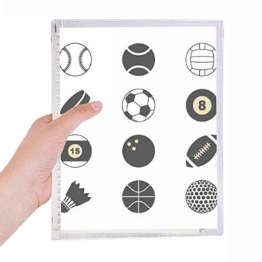 Imagem de Caderno com padrão geométrico simples Ball Class Sport com folhas soltas diário recarregável