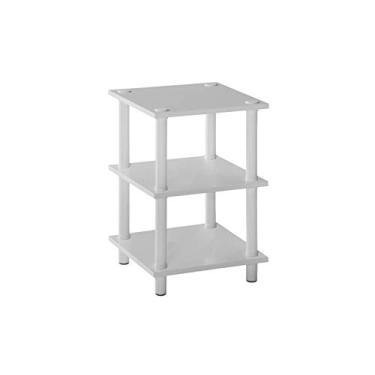 Imagem de PRAT.K Mesa Lateral Branca com 3 Níveis 35x35x56cm – Ideal para Decoração (Adapt)