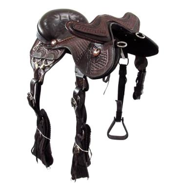 Imagem de Arreio De Cabeça 3 Argolas Vinho 16 Polegadas Luxo