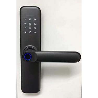 Imagem de Fechadura Eletrônica Digital Biométrica Beluni New Grey Tuya Smart Wifi 423