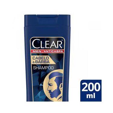 Imagem de Shampoo Anticaspa Clear Men Cabelo&Ampbarba Com 200ml - Unilever