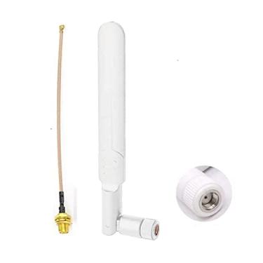 Imagem de Antena WiFi de banda dupla 2,4 GHz 5 GHz 5,8 GHz 9dBi MIMO RP-SMA antena macho para roteador WiFi, placa de rede sem fio, adaptador USB, câmera IP de segurança, monitor de vigilância por vídeo com