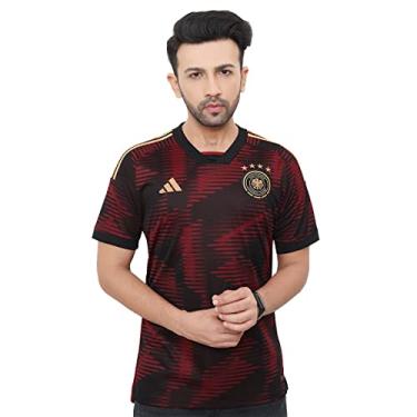 Imagem de Camiseta Adidas Alemanha 2022 P Masculino - Preto e Vinho
