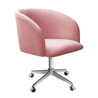 Imagem de Poltrona Atenas com Rodízio Decoração Sala de Estar Rose