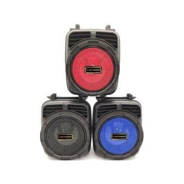 Imagem de Caixa de Som Bluetooth LED RGB e Radio FM - Conexão Sem Fio e Design Compacto