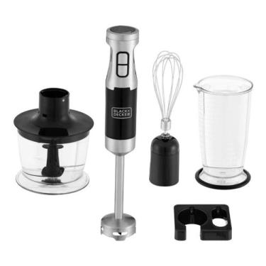 Imagem de Mixer Portátil Black+decker Mk600 Mini Processador Vertical 3 Em 1 Com Design Em Inox 127v MK600