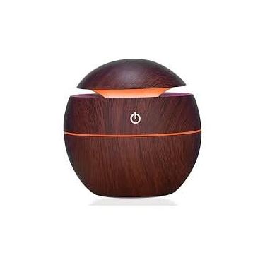 Imagem de Umidificador Ultrassônico Usb Tipo Madeira Difusor aromas imita madeira Umidificador Aromatizador Difusor Aroma Eletrico Led 7 Cores
