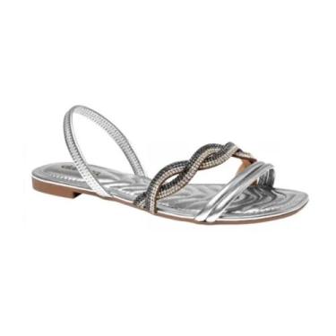 Imagem de Sandalia Dakota Y1071 Salto Baixo Com Brilho Elastico Casual Feminino 