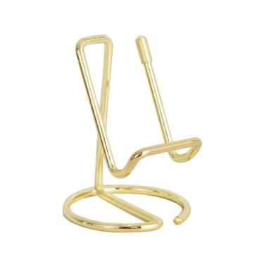 Imagem de TopHomer Suporte vertical dourado para cartão de visita, expositor, suporte de cartão de visita de metal, organizadores de cartões de visita para mesa, escritório, cartões de visita, tablets,