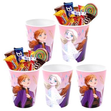 Imagem de 5 Copos 320ml Frozen Sacolinha Surpresa Aniversário Infantil Decoração