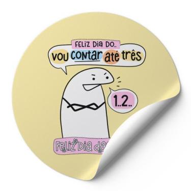 Imagem de 120 Etiquetas Adesivos Redondos Meme Bentô Feliz Dias Das Mães Vou Con