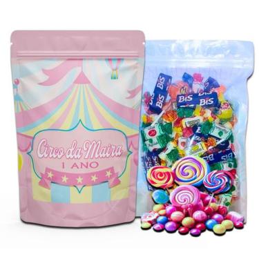 Imagem de Kit Festa Com 5 Saquinhos Em Pé 12x19cm Vários Temas - Mundo da Bina, 