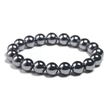 Imagem de Pulseira Magnetica Pedra Magnetita Imantada Bracelete Esfera - JTA
