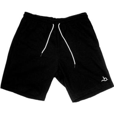 Imagem de Bermuda Masculina Moletom Shorts Moletinho Bueno Store Preta, Preto, M