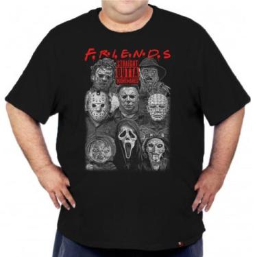 Imagem de Camiseta Plus Size Jason Freddy Krueger Chucky Friends Terror Filmes -
