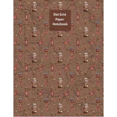Imagem de Dot Grid Paper Notebook: Dotted Paper Letter Sized 8.5” X 11” Inches 120 Pages | Dotted Bullet Dot Grid Graphing Pad | Journal | Dot Graph Papers For Drawing & Note Taking | Rusted Robots Cover
