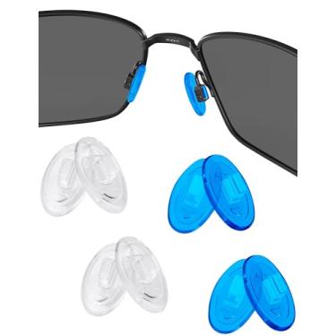 Imagem de 4 pares de protetores nasais de substituição para Maui Jim Baby Beach MJ245/Kahuna MJ162/Kawika MJ257/Wiki Wiki MJ246; para óculos de sol Oakley Whisker/WireTap/Half Wire 2.0/Crosshair 2.0