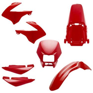 Imagem de Kit Carenagem Moto Honda Bros 150 2003 a 2008 5 Peças Cromo Forte Subs