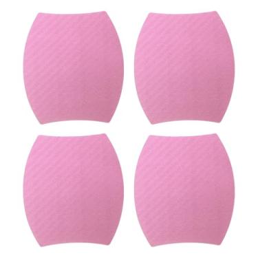 Imagem de Partuto 4 peças 90 x 100 mm adesivo protetor de copo de porta de carro universal 3D - Película protetora de maçaneta de porta de carro anti-arranhões - Rosa