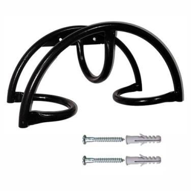 Imagem de Suporte Enrolador de Borracha Mangueira de Parede Resistente Meia Lua 