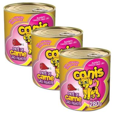Imagem de Ração Sache Para Cachorro Canis Filhote Carne 280gr Kit 3un