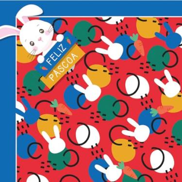 Imagem de Embalagem para Ovo de Páscoa, 44 X 44 cm, Chuva de Alegria Vermelho, Embalagem com 25 Unidades, Cromus