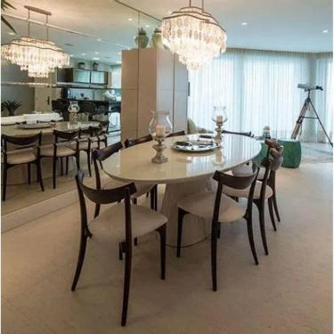 Imagem de Mesa De Jantar Cone Oval 235x122 Cm Laqueado Branco Cor Branco