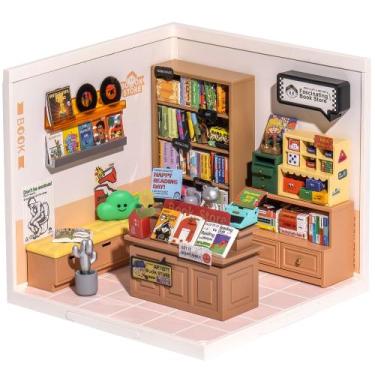 Imagem de Casa em miniatura ROBOTIME DIY Store em escala 1:24 com luz LED