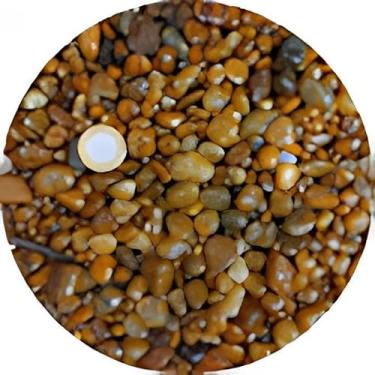 Imagem de Pedras Ornamentais Seixo Marrom Para Jardim, Vasos e Aquário(Feijão,10Kg)