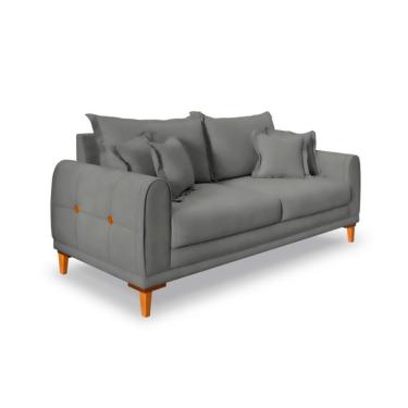 Imagem de Sofá 2 Lugares Lisboa Veludo Cinza Chumbo 160 cm
