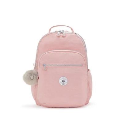 Imagem de Mochila Grande Seoul lap Kipling Bridal Rose, Rosa