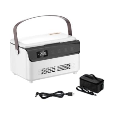 Imagem de predolo Caixa térmica para viagem com refrigerador de insulina, bolsa de transporte com compartimento USB prático e organizador de frascos de insulina para