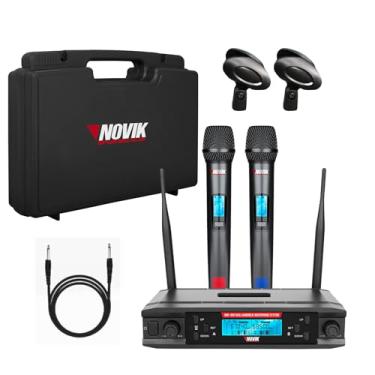 Imagem de MICROFONE UHF DUPLO MULTI-FREQUÊNCIA 2X300 CANAIS TRANSMISSÃO DIGITAL