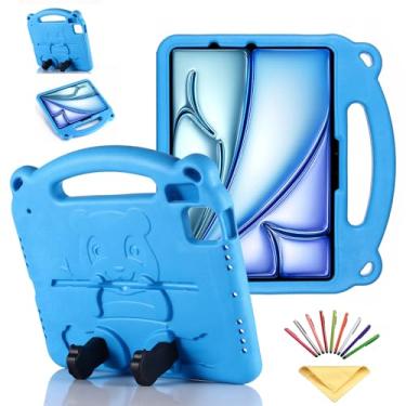 Imagem de UUcovers Capa infantil para iPad Pro de 11 polegadas M4 2024 (modelo: A2836/A2837/A3006), leve, EVA, à prova de choque, resistente, alça protetora, para crianças, meninas, meninos, crianças, panda