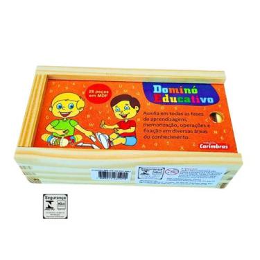 Imagem de Domino de Frutas Carimbras Pecas em Madeira Brinquedo Pedagogico e Rec