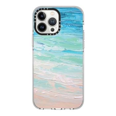 Imagem de CASETiFY Capa transparente para iPhone 13 Pro Max [não amarela/2 m. Proteção contra quedas de grau militar/compatível com Magsafe] - Marés do mar - Transparente