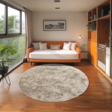 Imagem de Tapete Redondo 190cm Foffo Tapetes São Carlos Bege