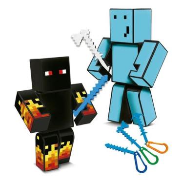 Imagem de Kit Com 2 Bonecos Articulado Jogo Mine Problems E Athos 25 cm Craft - 