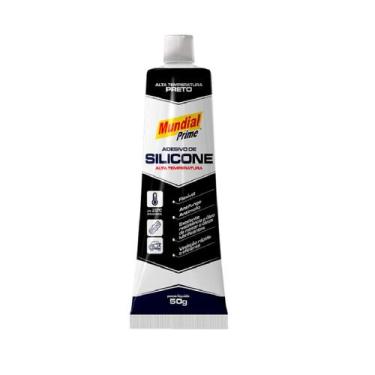 Imagem de Silicone Acético Alta Temperatura Preto 50g - Mundial Prime