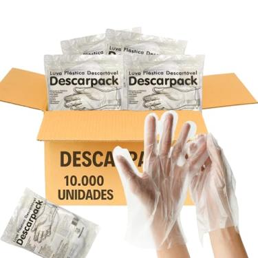 Imagem de Luvas Polietileno Descartáveis Tamanho Único 10.000 Unidades
