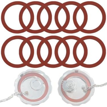 Imagem de LOBIUTIYA Pacote com 10 20770691 junta da tampa do tanque de combustível de 7,6 cm de diâmetro, junta FKM para caminhões pesados Volvo VN e VNL tampas de combustível de giro, substitui as tampas de