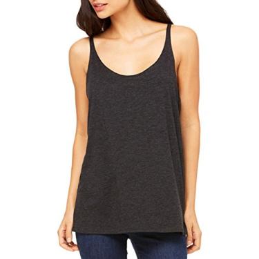 Imagem de Regata feminina despojada Bella + Canvas 8838, Char-blk Tribnd, Small