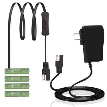 Imagem de Adaptador de bateria AA alimentado por CA (substitui apenas 4 AA) compatível com August Smart Lock/monitor de pressão arterial paramédico/câmera Vikeri Trail/Trava inteligente ULTRALOQ/Rádio Panasonic