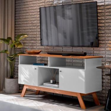 Imagem de Rack para TV Até 43 Polegadas Amsterdã 2 Portas 1 Prateleira Branco/Na