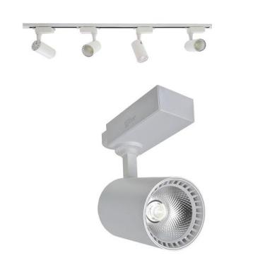 Imagem de Trilho Eletrificado 4m + 4 Spot Led 10w 3000k Bivolt Branco - GalaxyLE