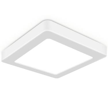 Imagem de Luminária de teto de LED embutida, luminária de fio rígido de 24 W 6500 K, equivalente a 230 W, lâmpada branca quadrada fina de 230 W para sala de estar, cozinha, varanda, quarto, corredor, porão, 1