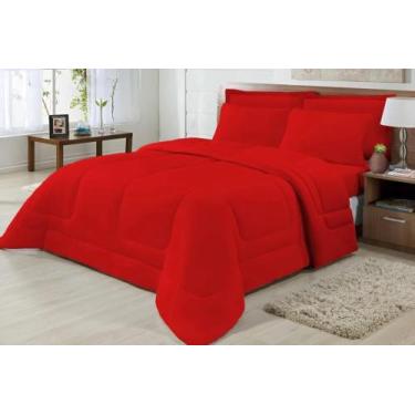 Imagem de Edredom Queen Size + Jogo Cama Queen Malha Penteada 100% Algodão-4 peç