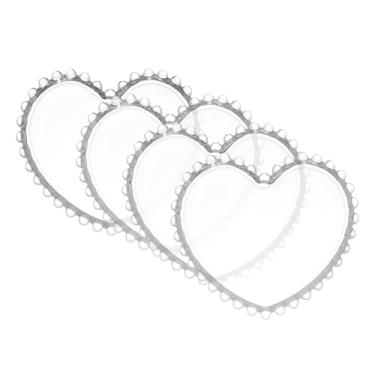 Imagem de WOLFF - Conjunto 4 Pratos Coração Pearl 13cm x 10,5cm x 1,5cm Cristal