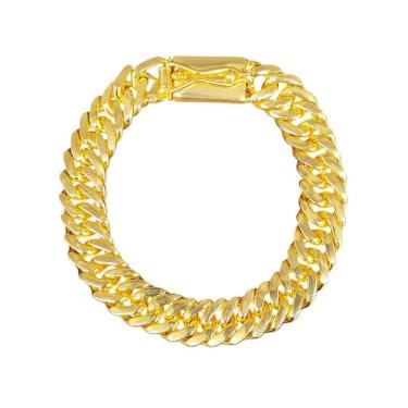 Imagem de Pulseira Masculina Lacraia 13Mm Moeda Antiga